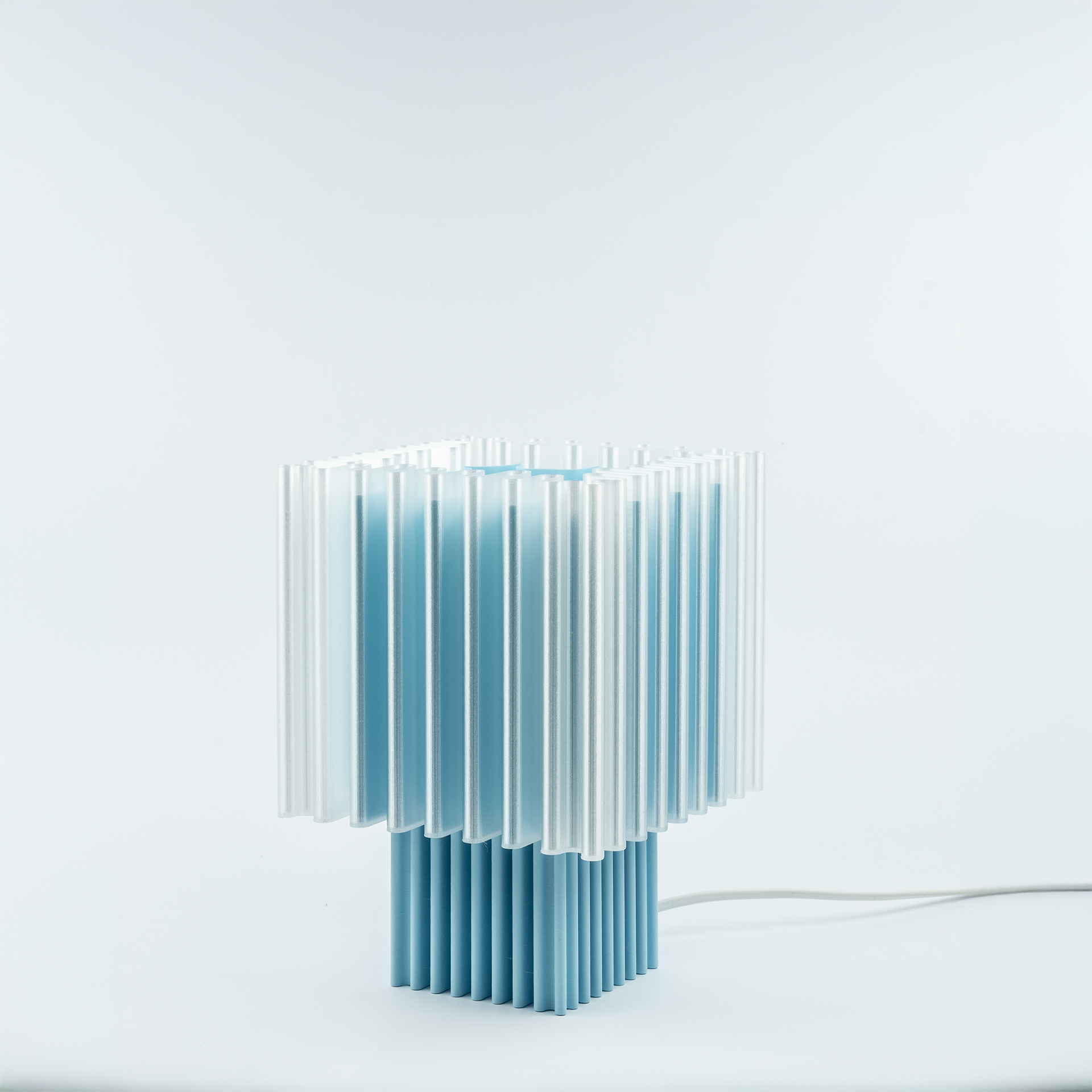 Zencube Table Lamp in Crystalline x Bubble Blue