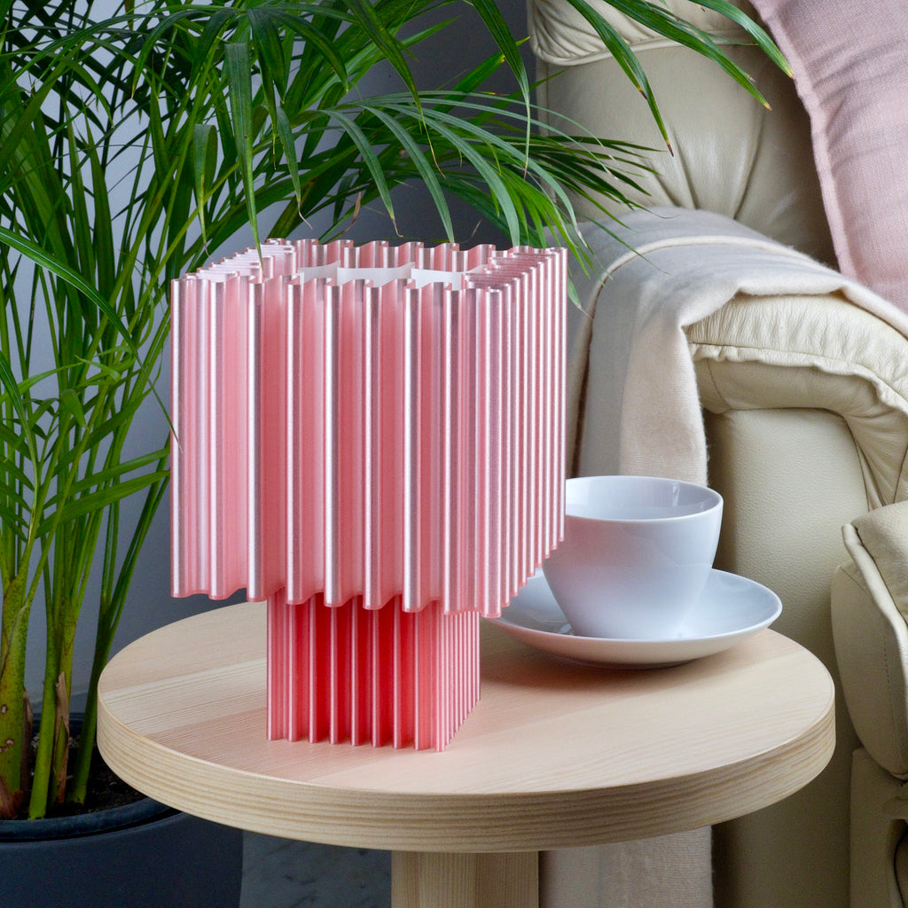 Zencube Table Lamp in Cherry Blossom Pink