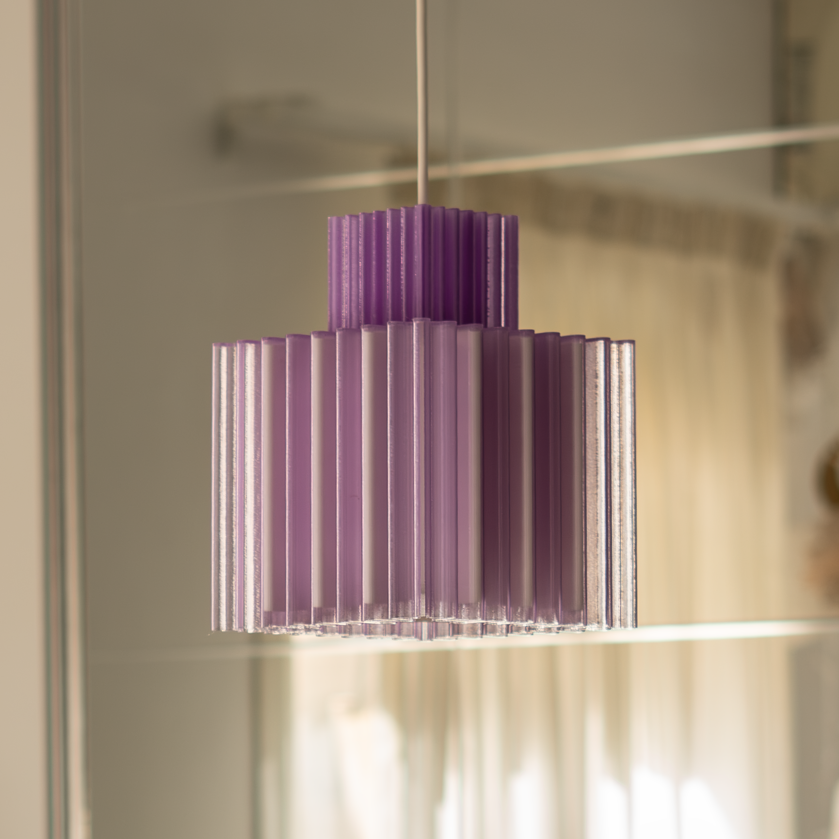 Zencube Pendant Lamp in Lilac Frost Purple