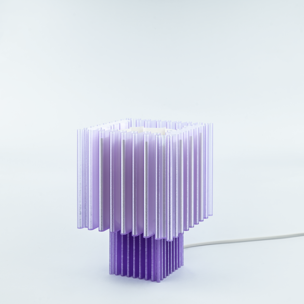 Zencube Table Lamp in Lilac Frost Purple