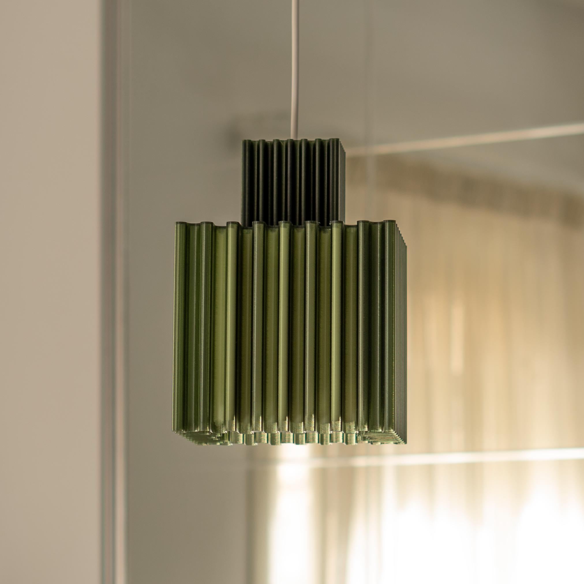 Zencube Pendant Lamp in Sea Glass Green