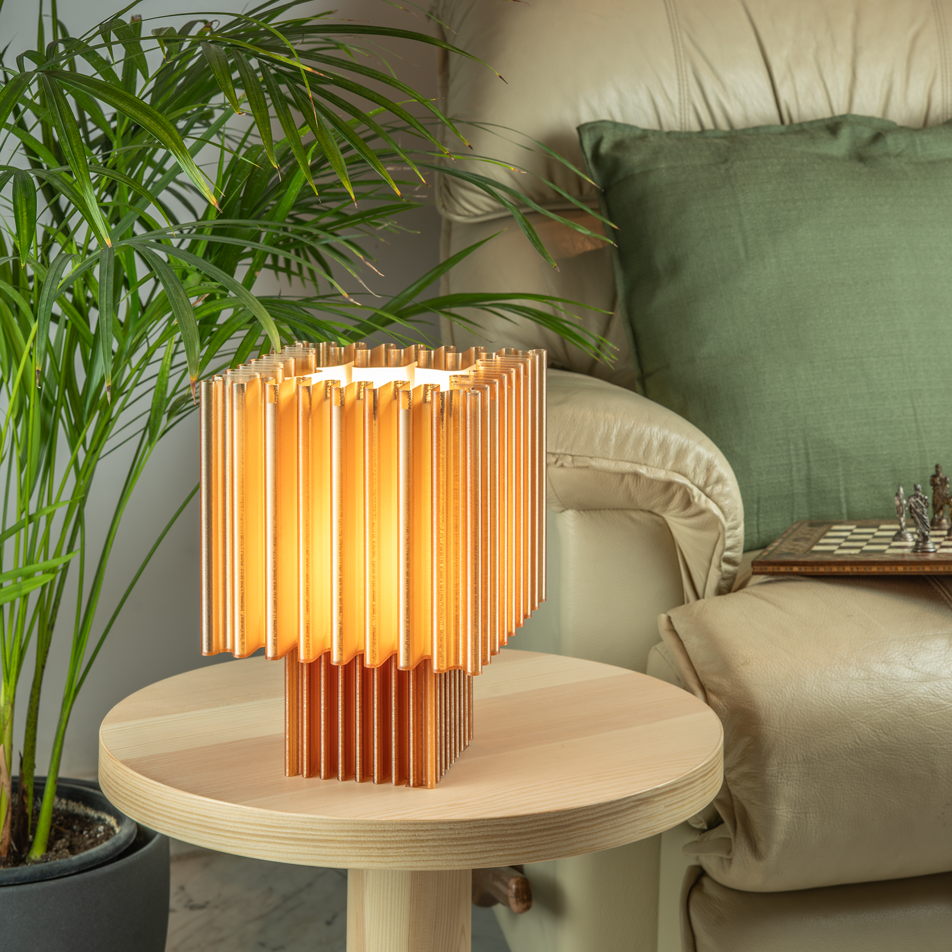 Zencube Table Lamp in Saharan Sand Brown