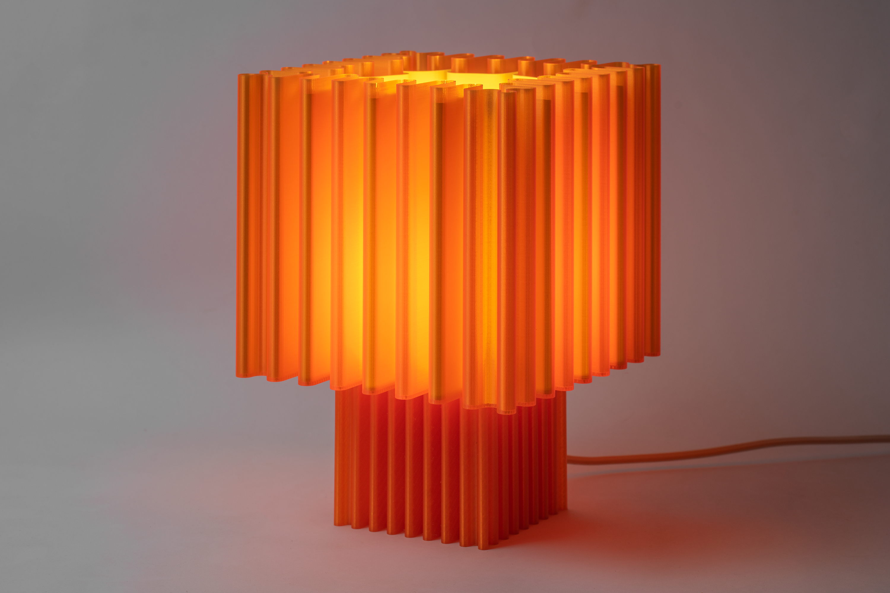 Zencube Table Lamp in Cosmic Orange